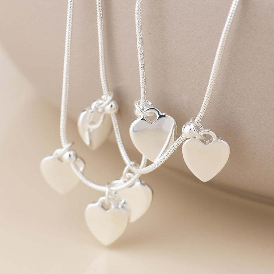 Moonbeam silver plated double strand bracelet