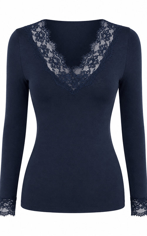V-Neck Base Layer in Navy