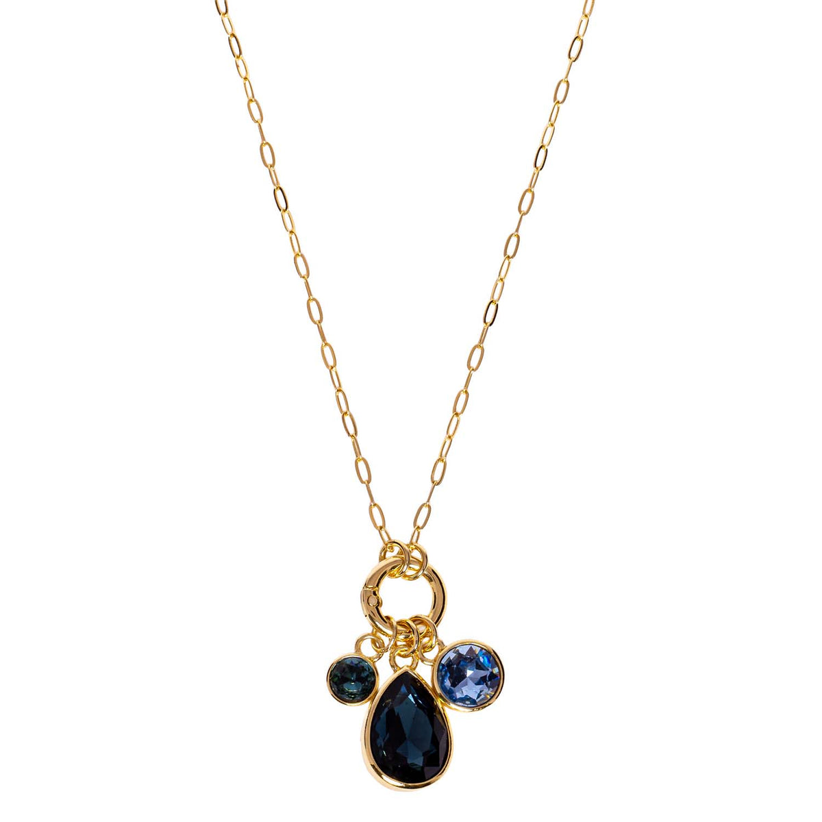 Evie 14K Gold Plated Large multi Charm Necklace