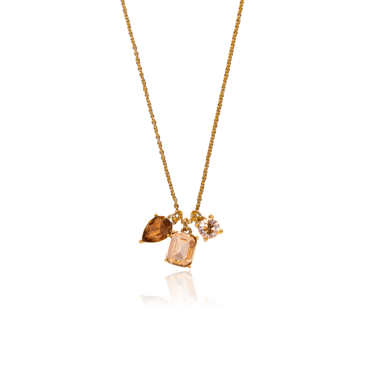 Evie 14k Gold Plated Multi Charm Necklace