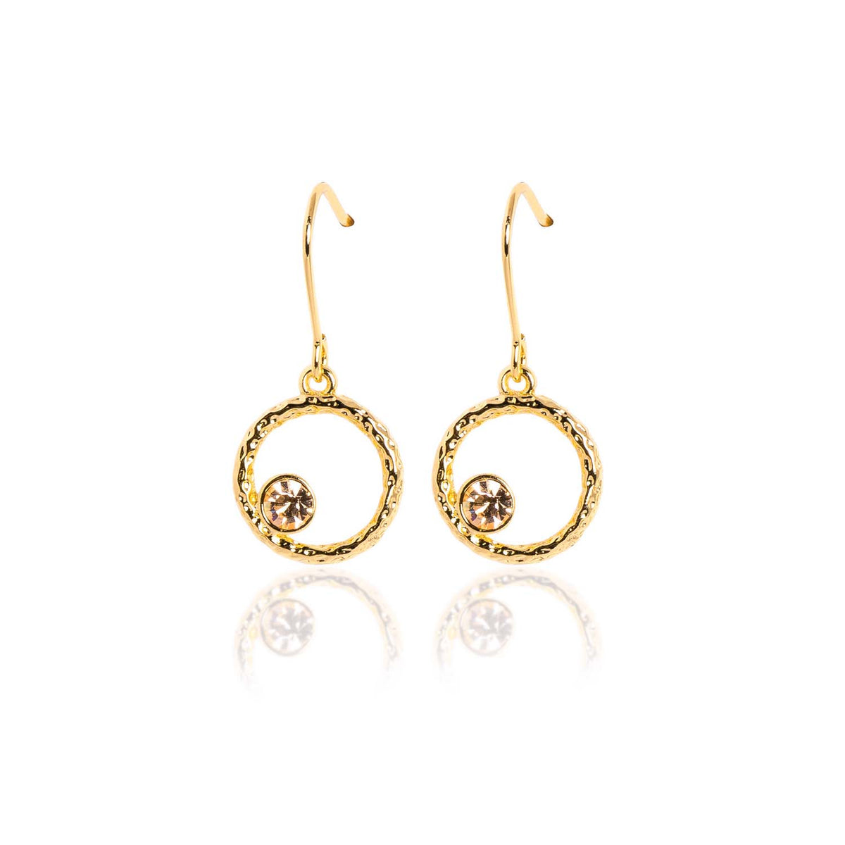 Gia 14 K Gold Plated Drop Earrings
