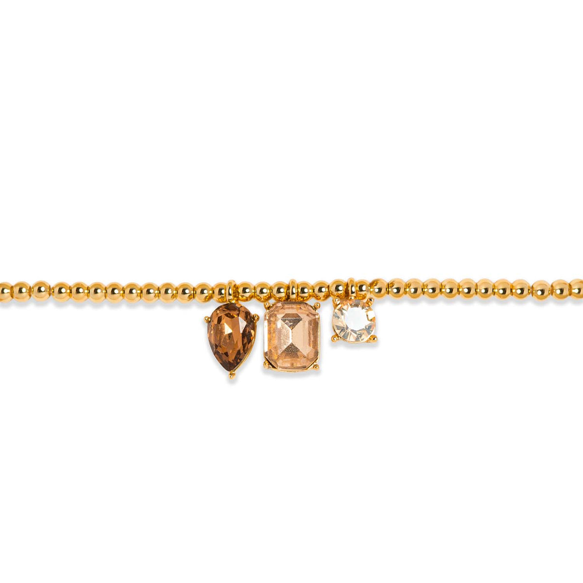 Evie 14K Gold Plated small multi charm bracelet