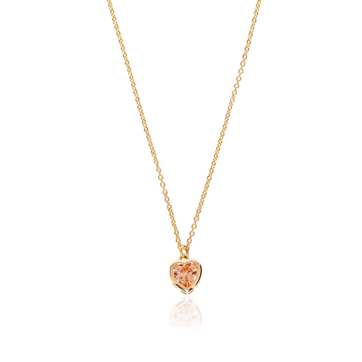 Amillee 14K Gold Plated Heart Necklace