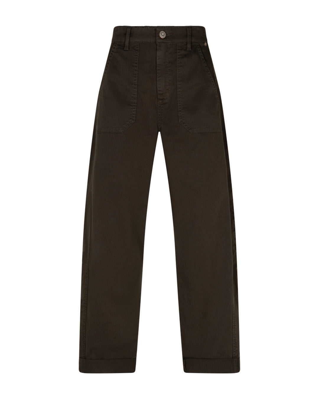 Margot Fine Twill Trousers in Dark Green