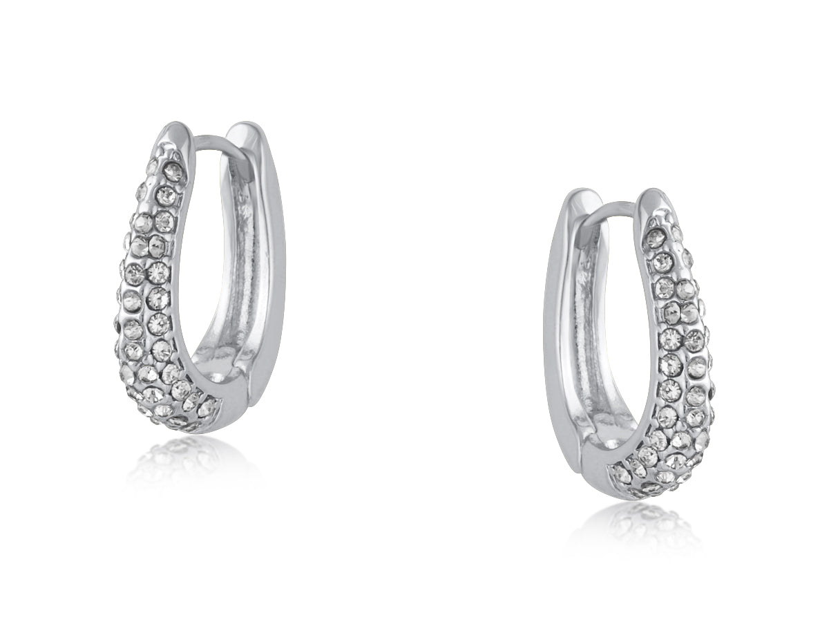 Sophia Hoop Earrings in Silver