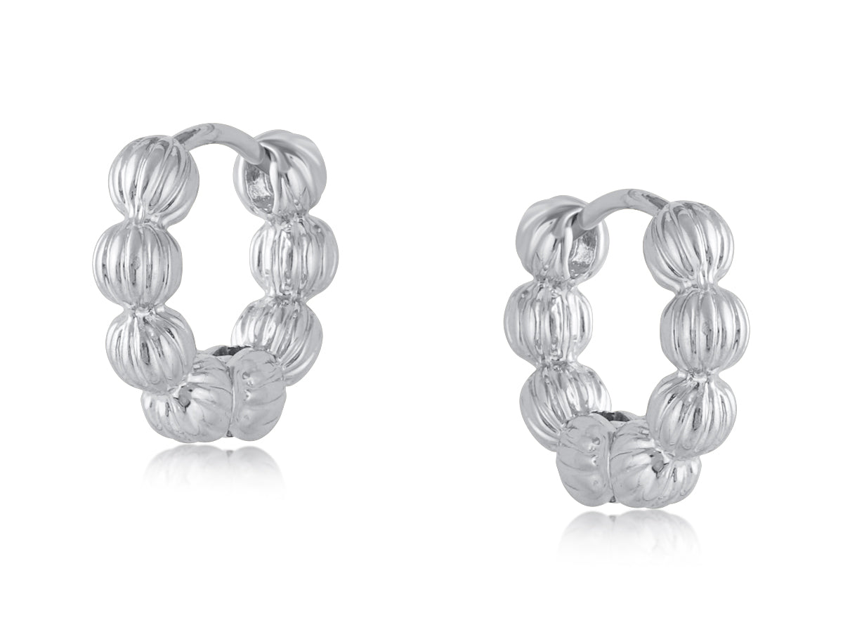 Rhodes Small Hoop Earrings in Silver