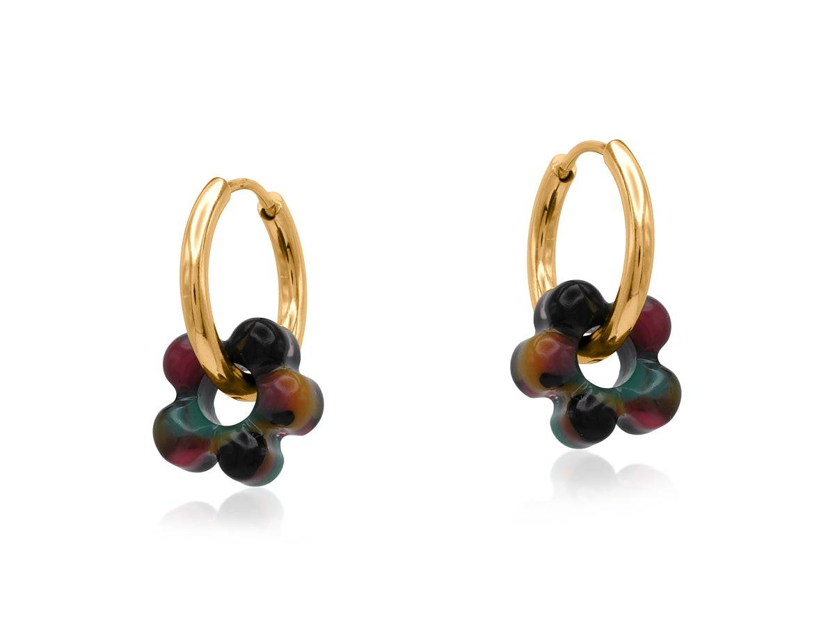 Sardinia resin huggie Earrings