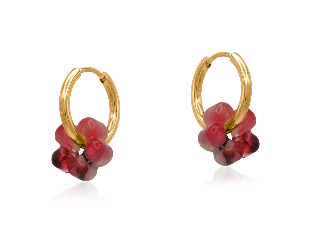 Sardinia resin huggie Earrings
