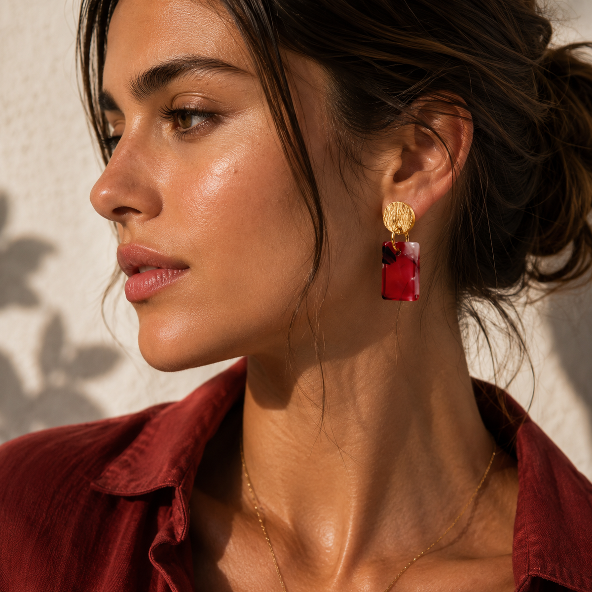 Aurora resin stud earrings
