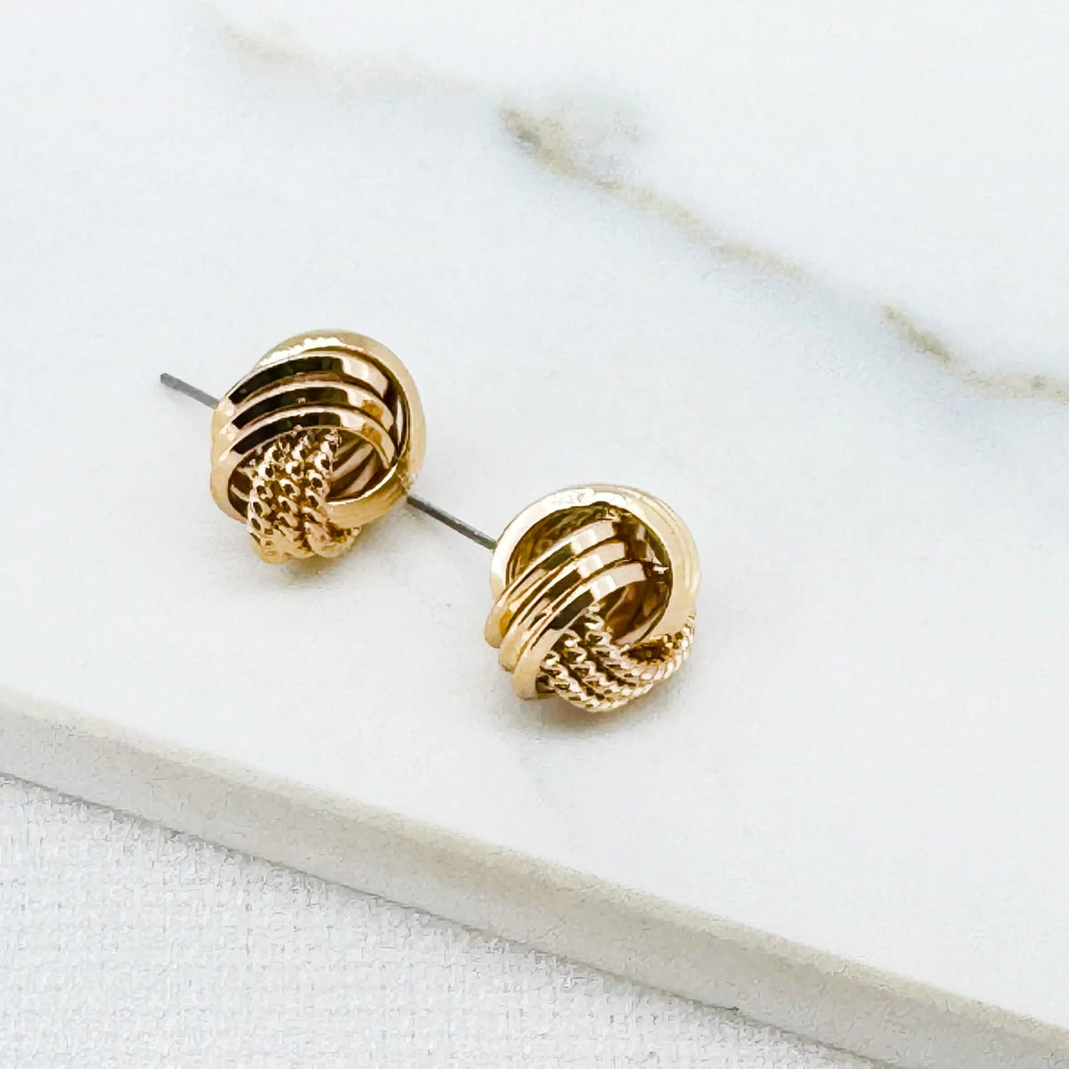 Gold Knot stud Earrings