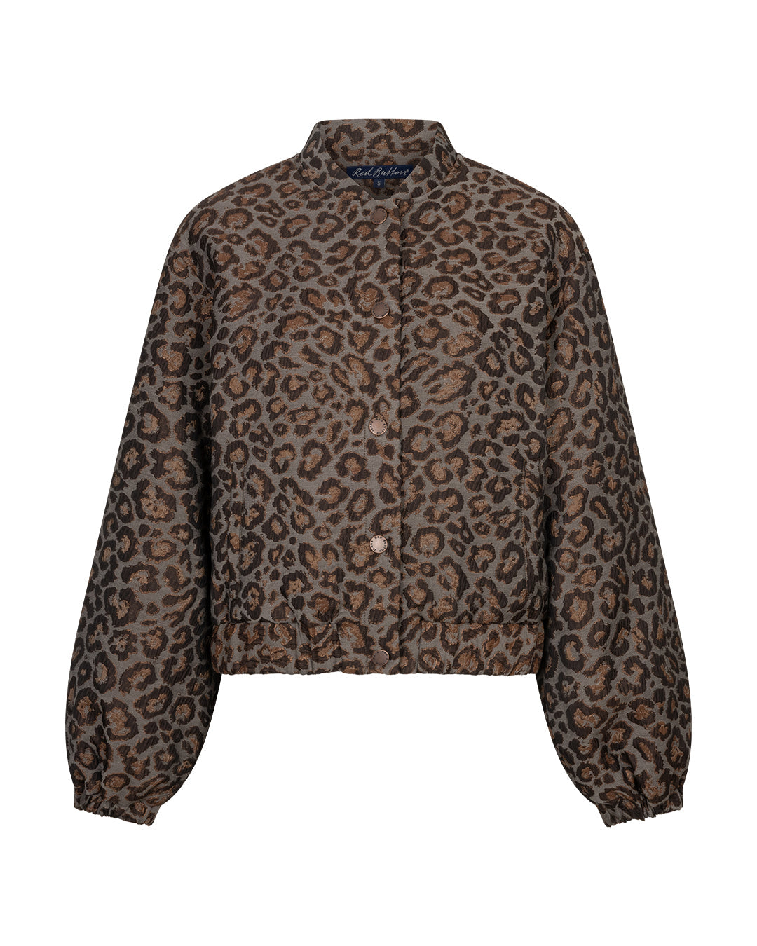 Jacquard Lurex Leopard Bomber Jacket
