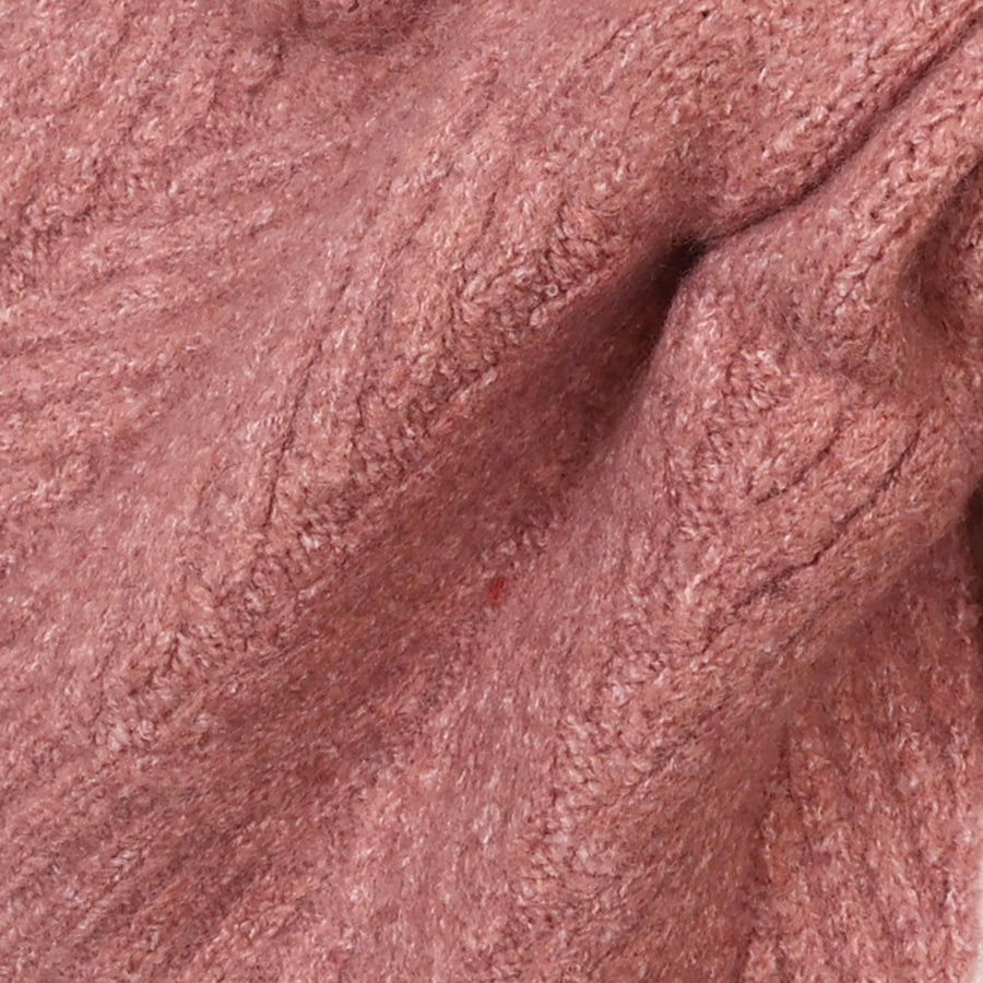 Charlotte dusty rose herringbone pull through scarf