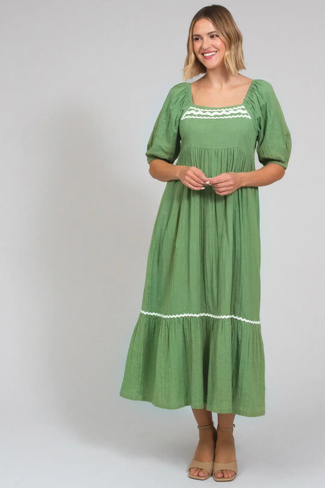 Cattistock ric rac muslin dress