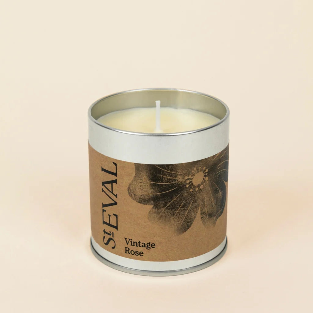Vintage Rose Tin Candle
