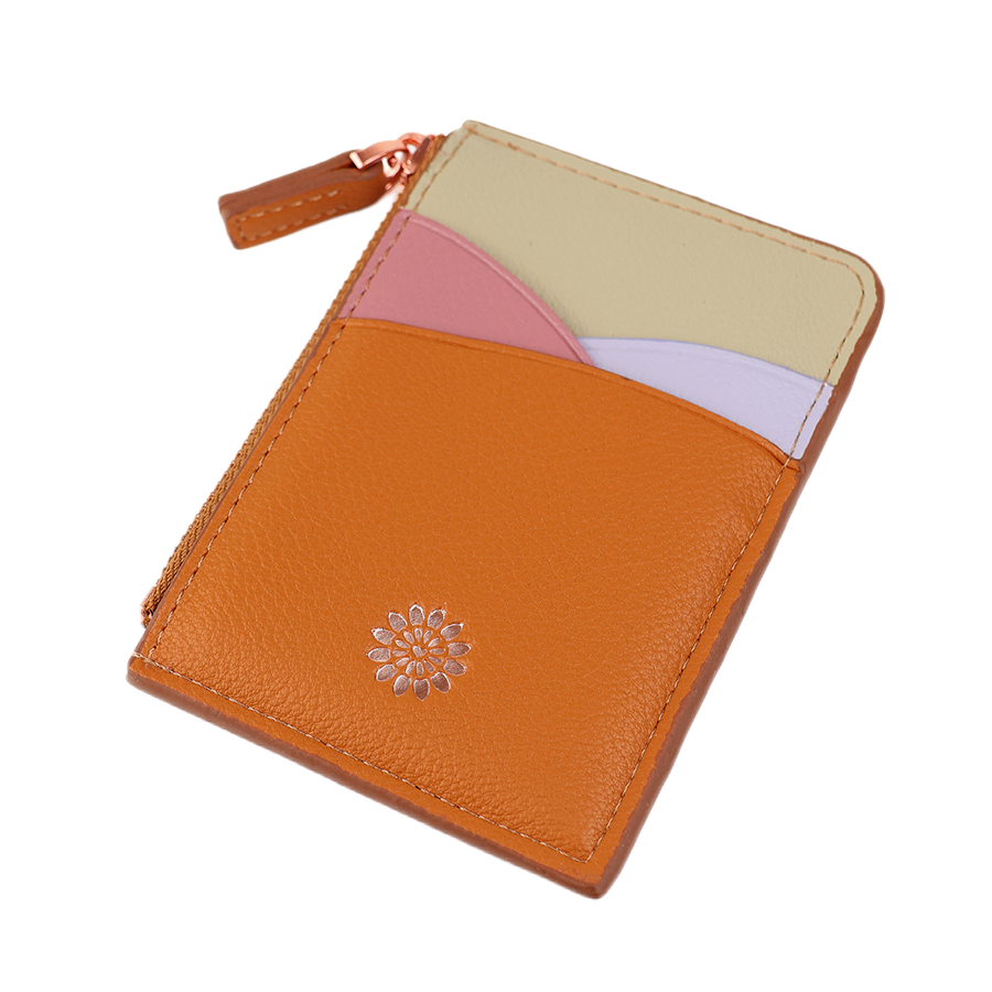 POM 82000 Orange mixed card purse