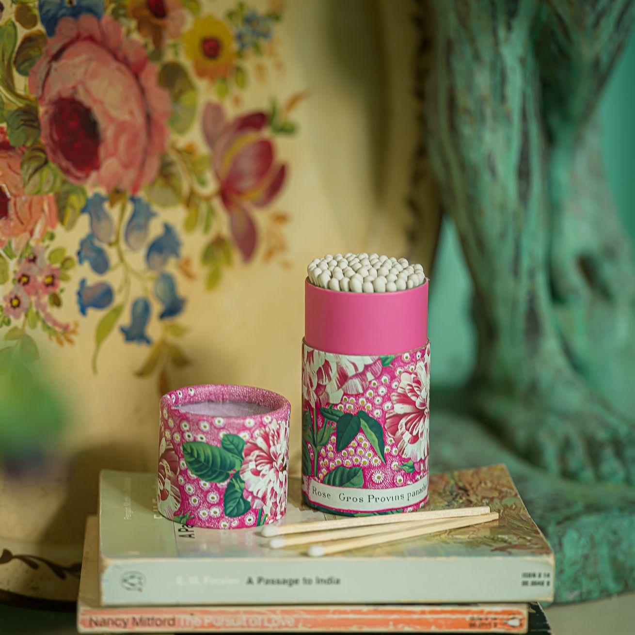 Rose Provin Petunia Large Cylinder Matches
