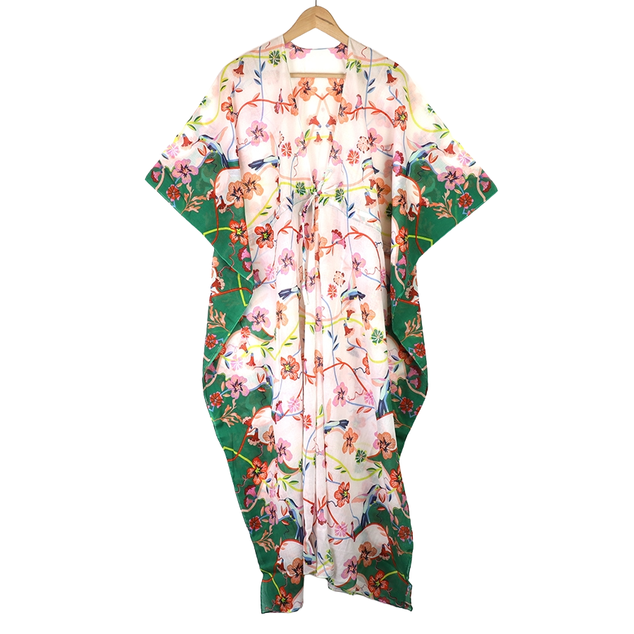 Beach Cover up in Multi Floral - One Size