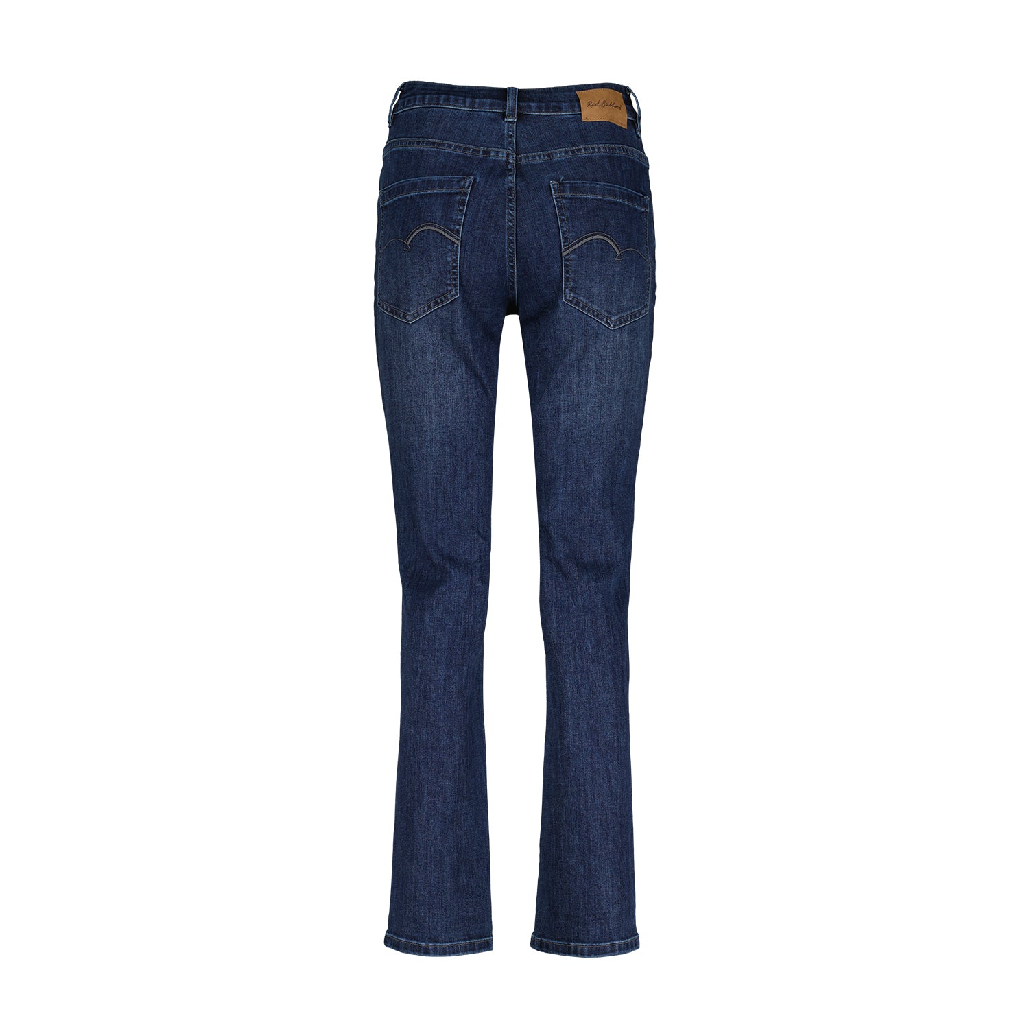 Red Button Kate high-rise straight leg jeans in dark stone — back view