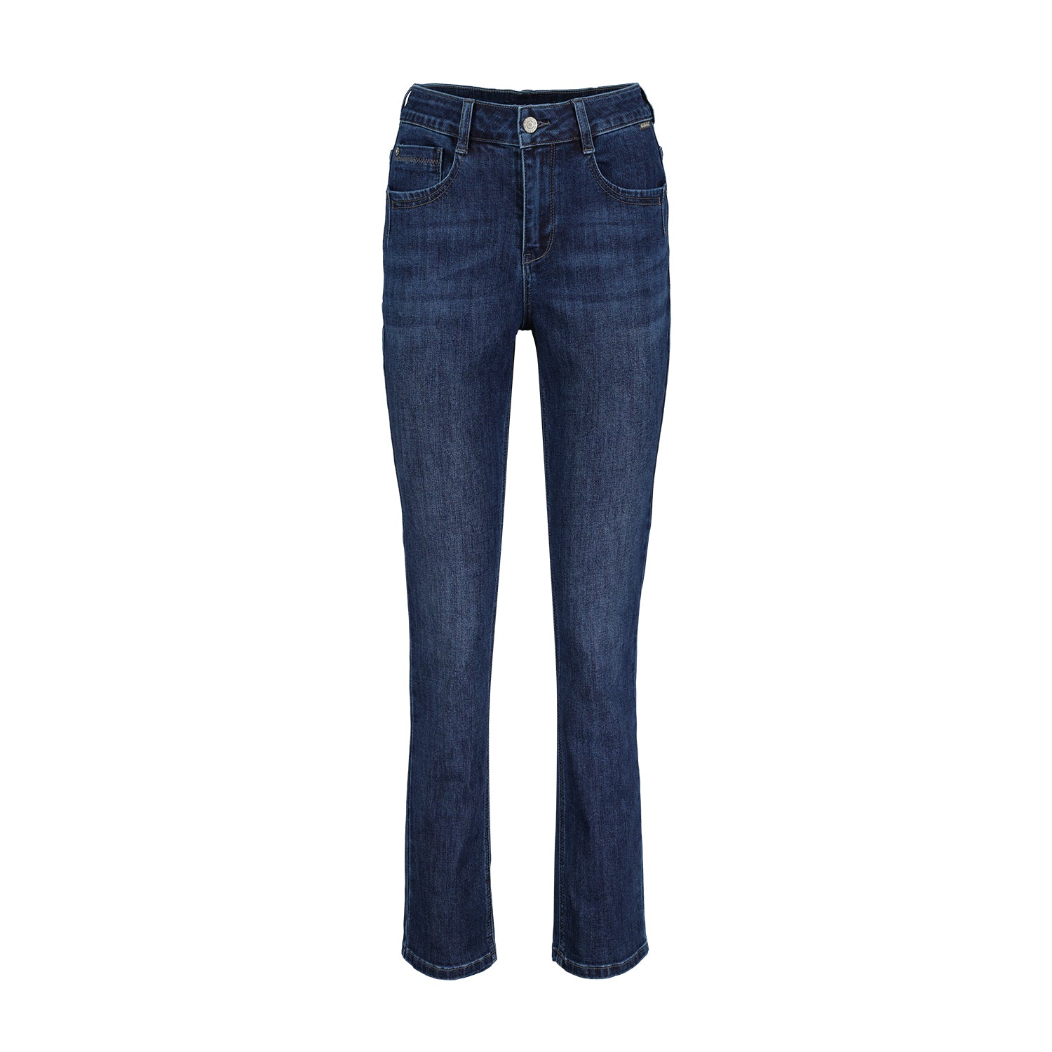 Red Button Kate high-rise straight leg jeans in dark stone — front view