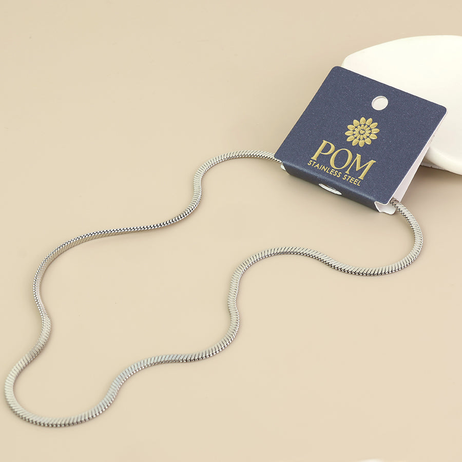 Rae stainless steel platinum plated chain necklace
