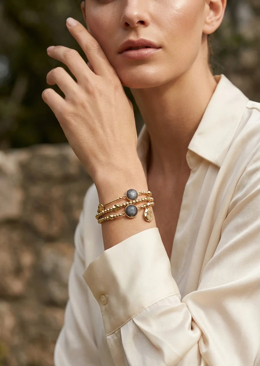 Triple Layer Beaded Bracelet