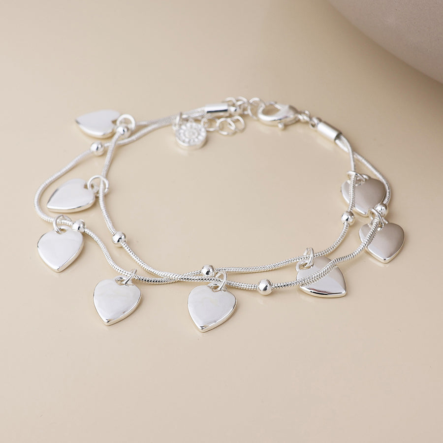 Moonbeam silver plated double strand bracelet