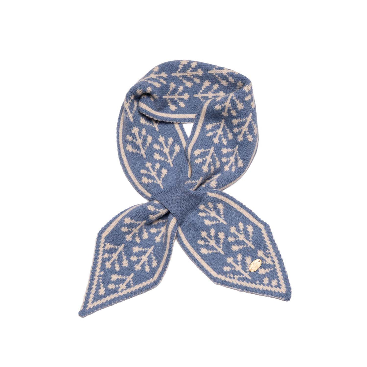 Small Mistletoe Print Pull-Through Scarf