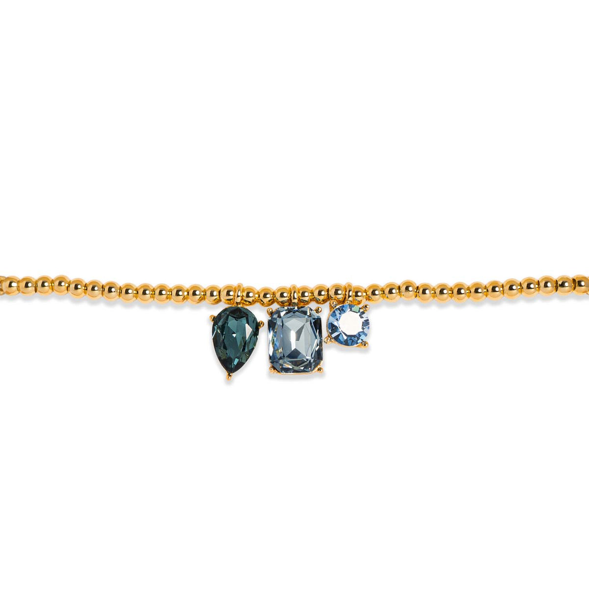Evie 14K Gold Plated Small Multi Charm Bracelet