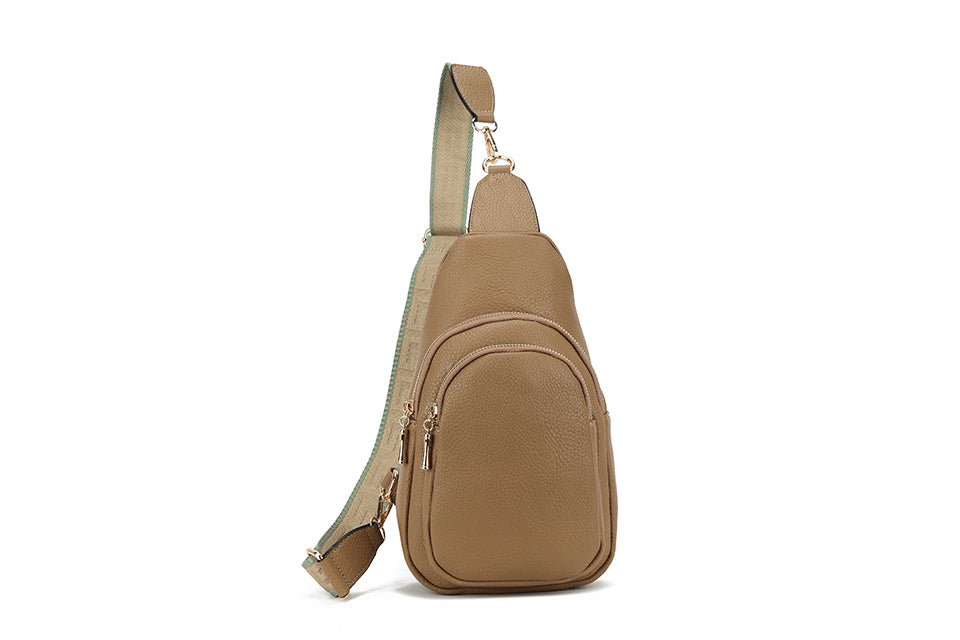 Brown Travel Crossbody Sling Bag