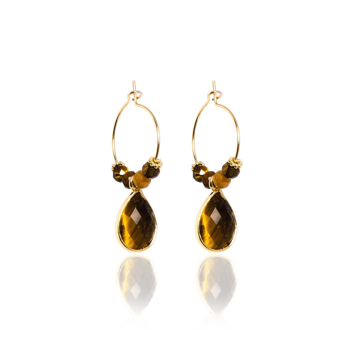 Emily 14K Gold Plated Natural stone earrings