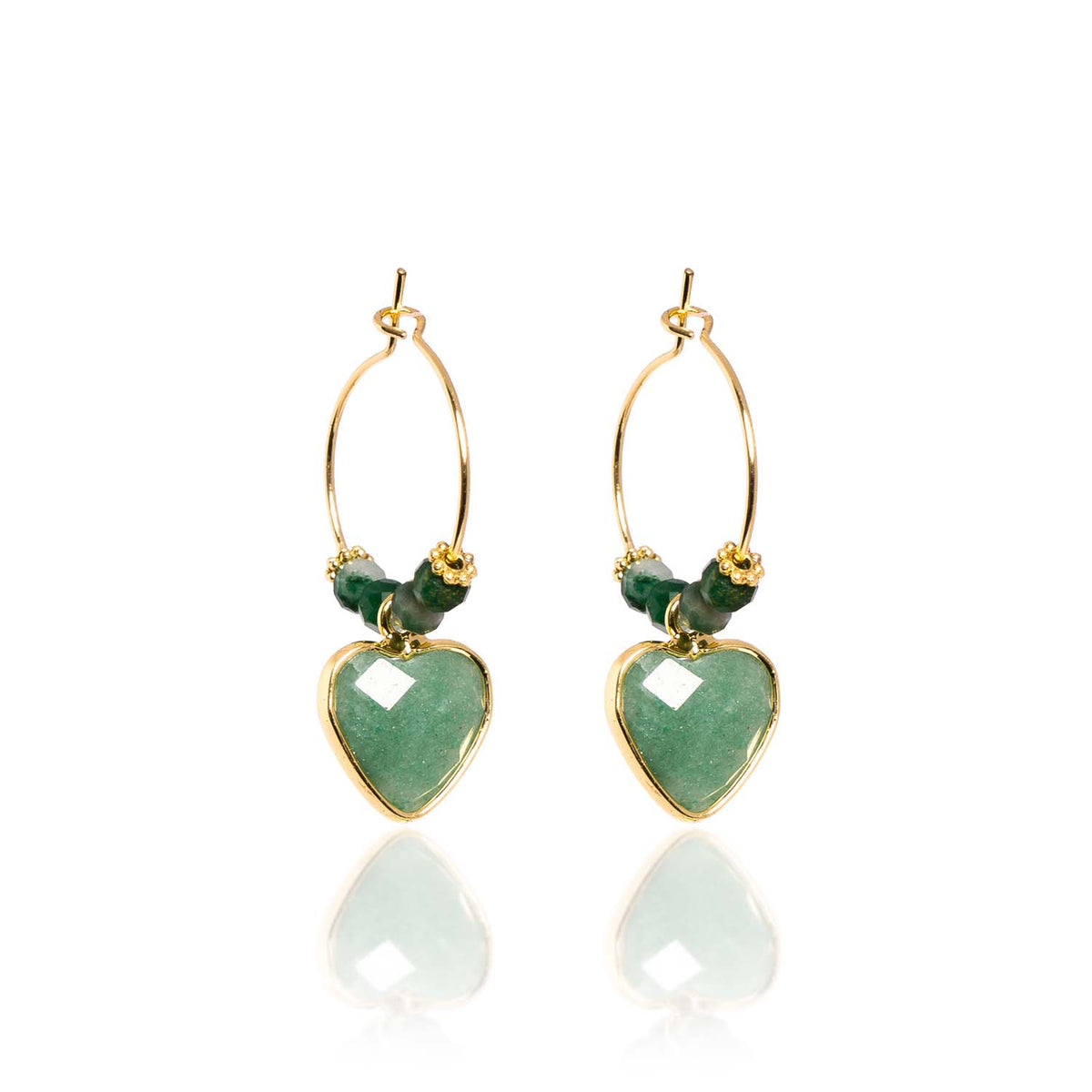 Emily 14K Gold Plated Natural Stone Earrings