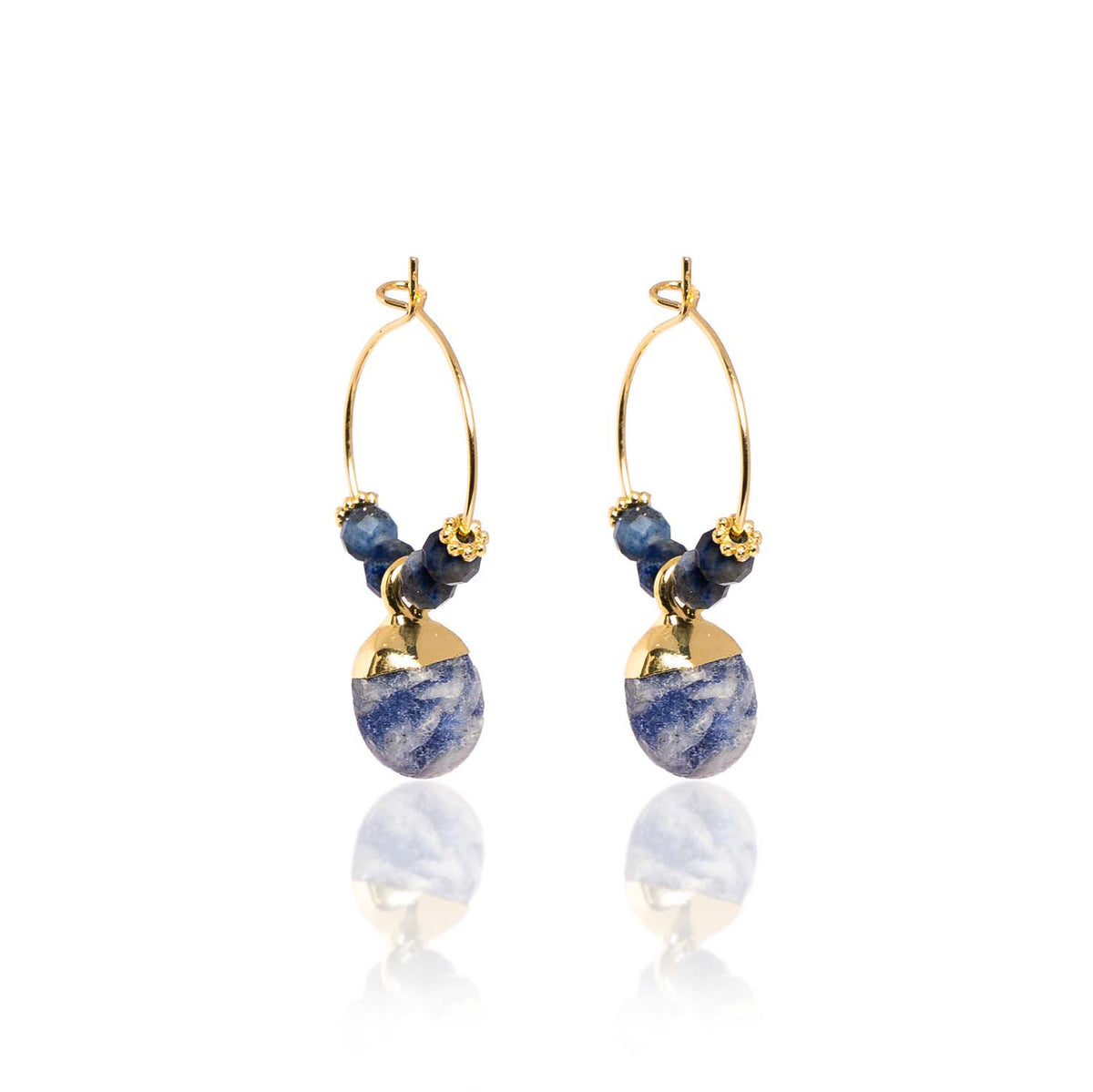 Emily 14K Gold Plated Natural Stone Earrings