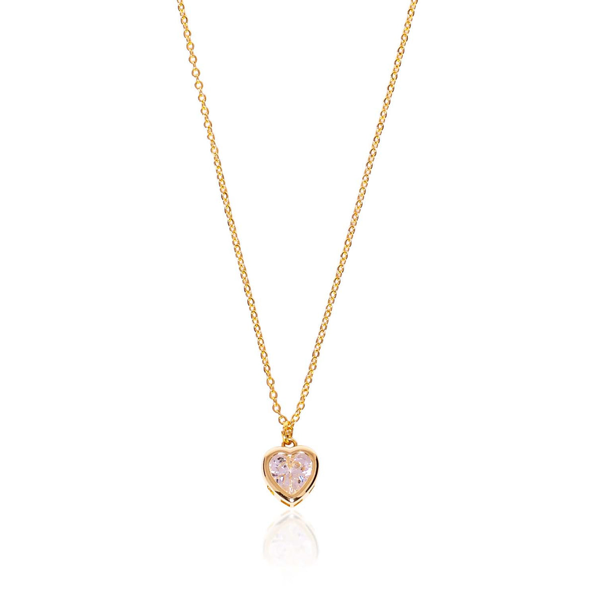 Amillee 14K Gold Plated Heart Necklace