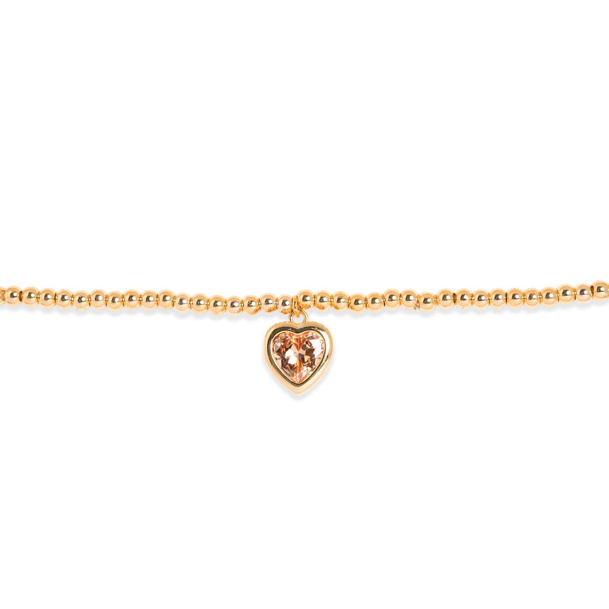 Amillee 14K Gold Plated Heart Bracelet