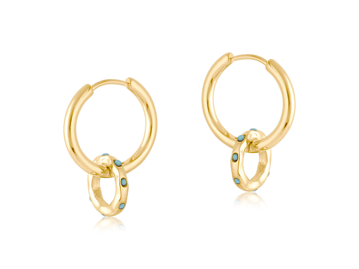 Gold Double Hoop Earrings