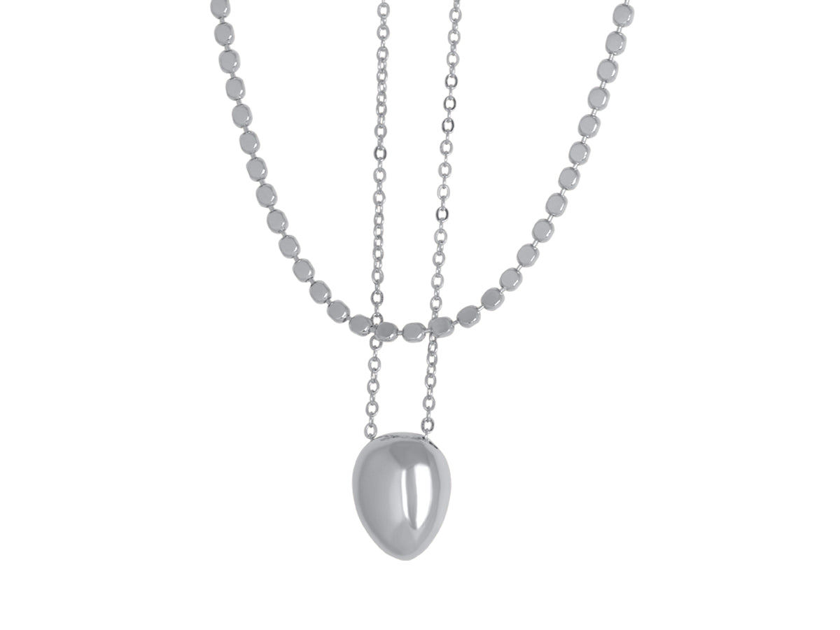 Simone Set of Two Necklaces in Silver