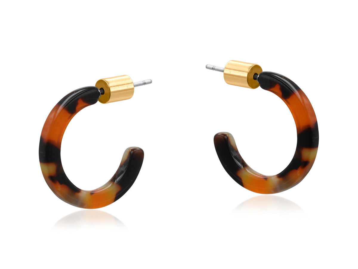 Clio Hoop Resin Earrings