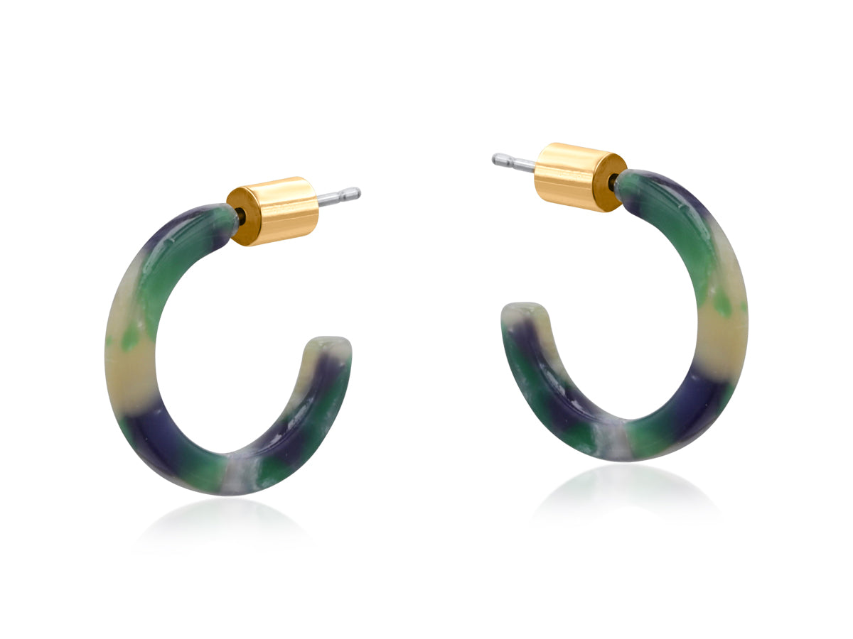 Clio Hoop Resin Earrings