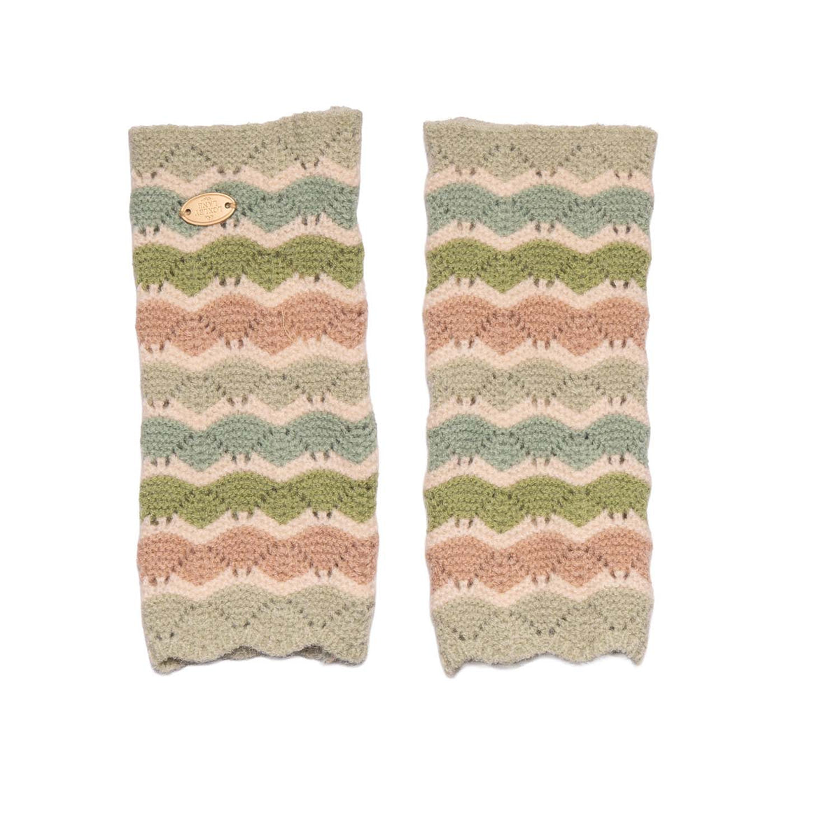 Fingerless Gloves with Wave Detail