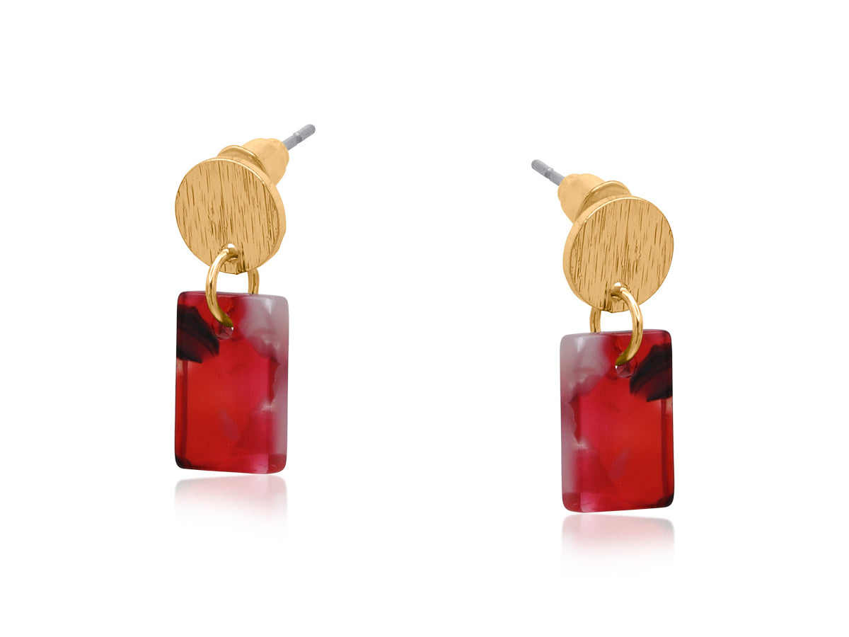 Aurora resin stud earrings