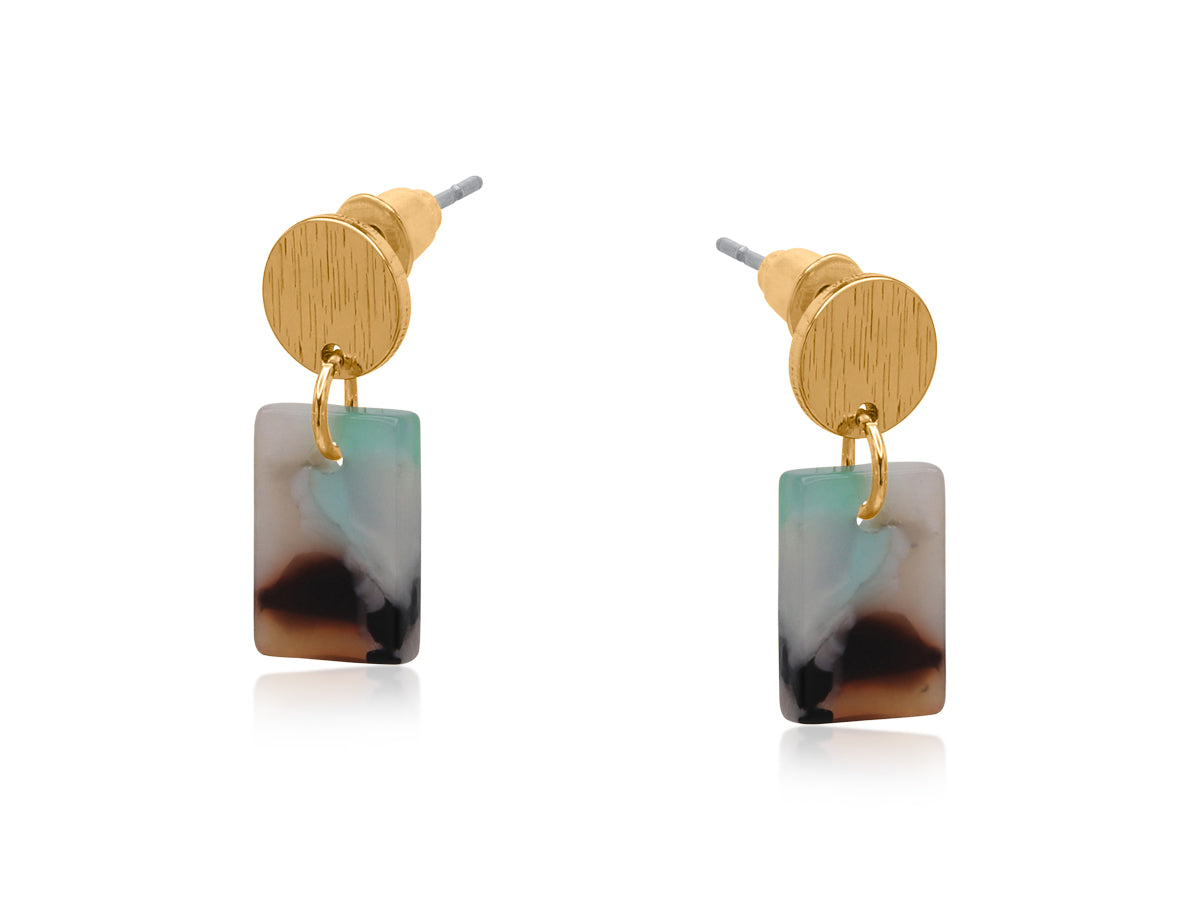 Aurora resin stud earrings