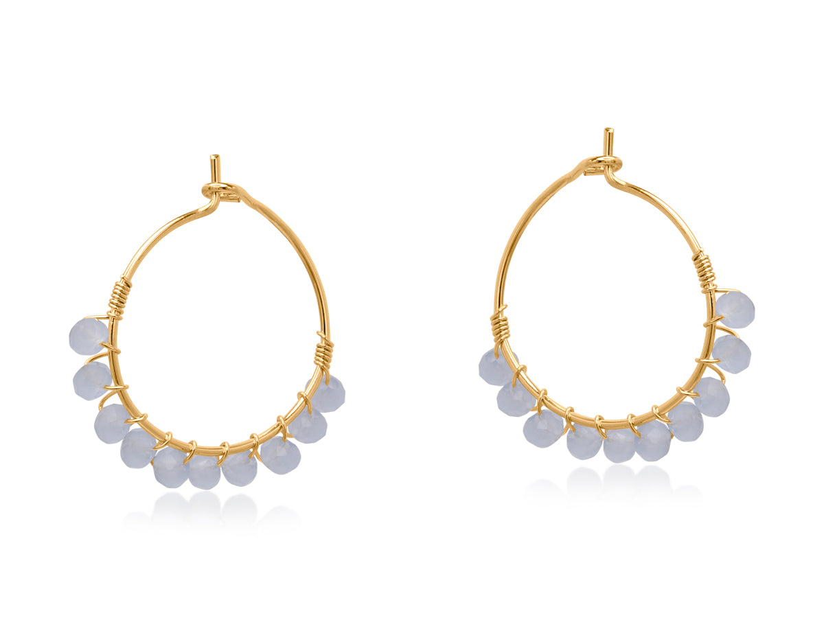 Seraphina Petite Brass Hoop Earrings