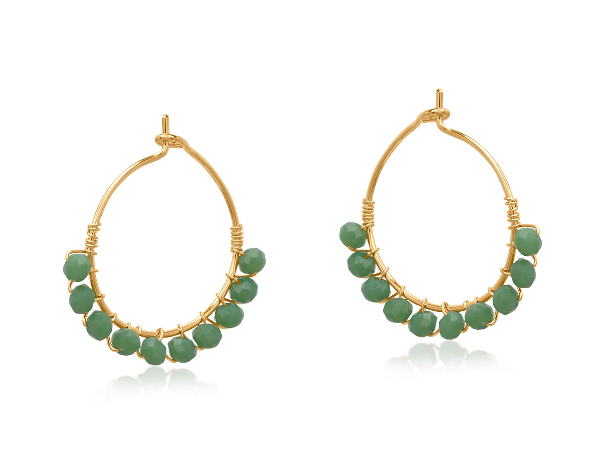 Seraphina Petite Brass hoop Earrings