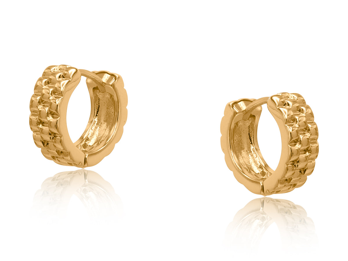 Gold Imogen petite brass earrings
