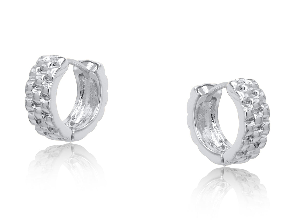 Silver Imogen petite brass earrings