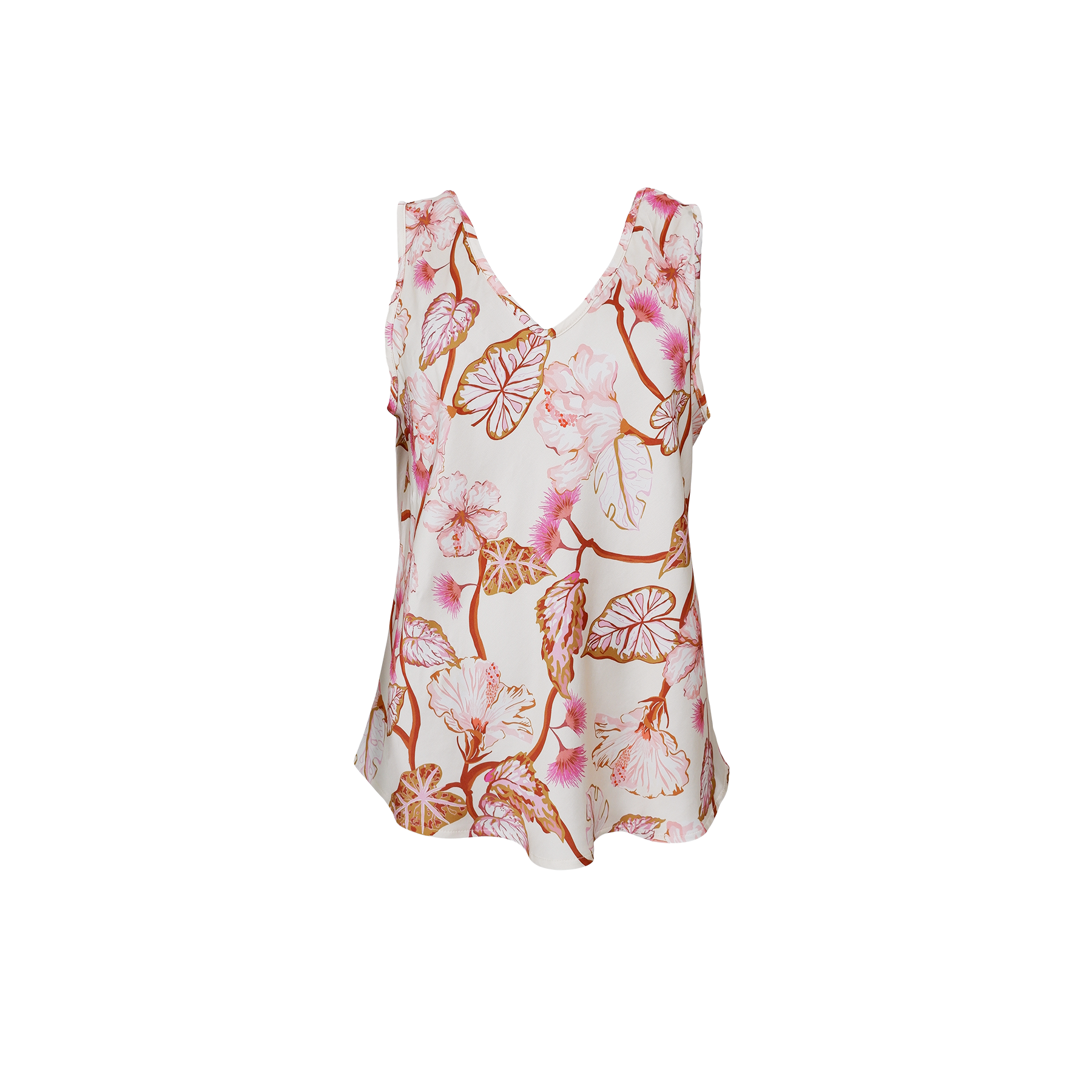 Zelene V-Neck Top in Coral