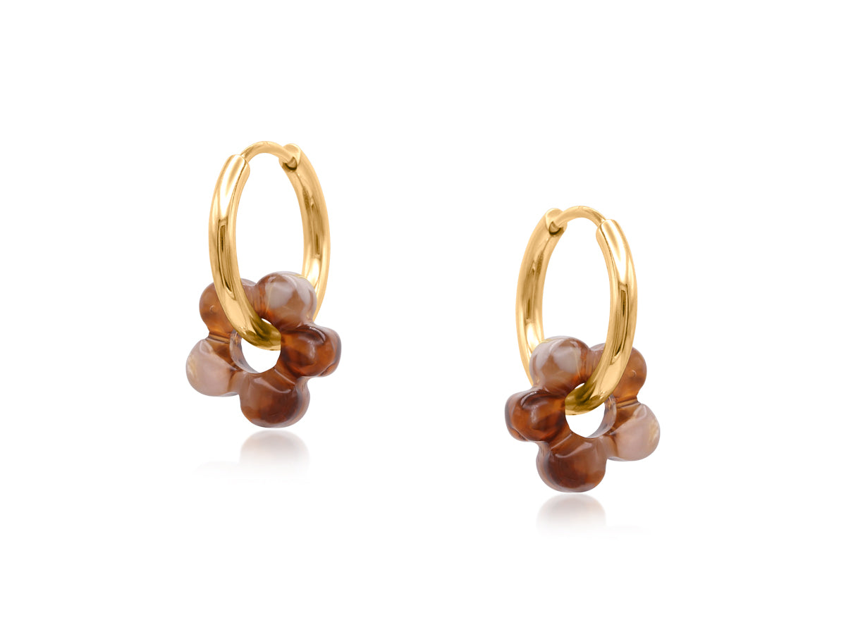 Olivia Resin Huggie Earrings