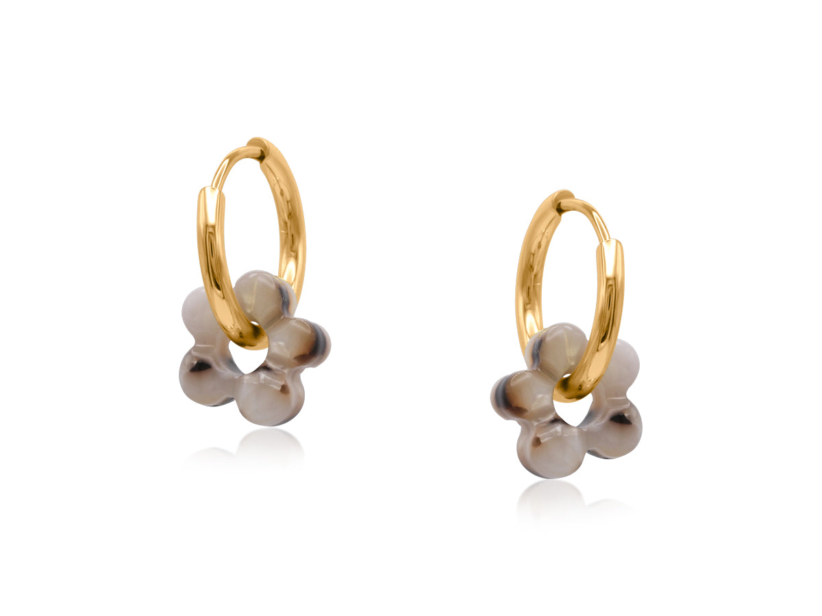 Olivia Resin Huggie Earrings