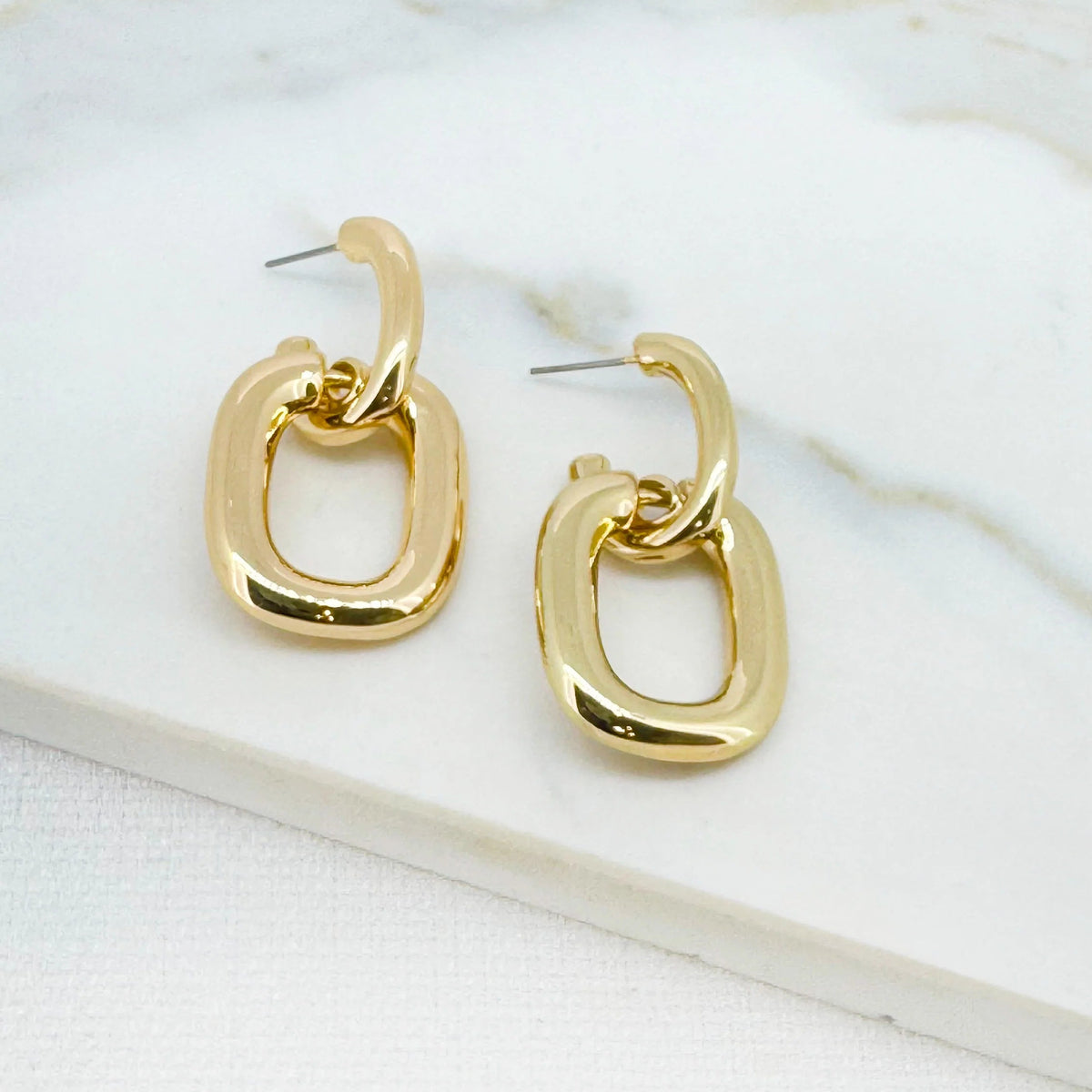 Chunky Link Drop Earrings