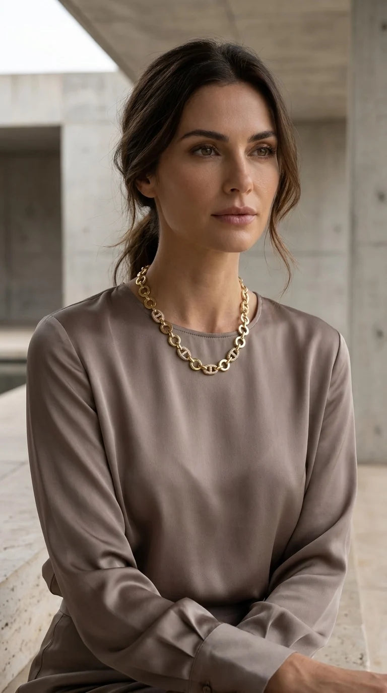Gold Mariner Link Necklace